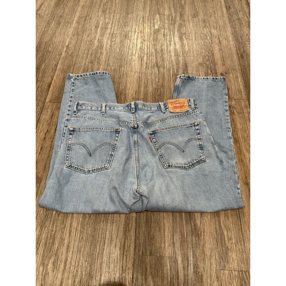 Levis 505 Jeans Mens 40 x 29 Straight‎ Leg Light Wash Blue - Picture 1 of 13